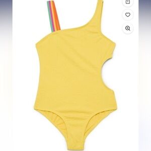 Wonder Nation Yellow Kids Swim One Piece